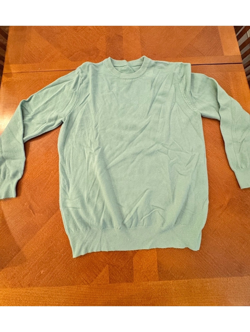 Light Green Long Sleeve Wool Pullover Sweater Wool Mens XL 685